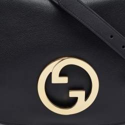 Gucci Black Leather Small Blondie Top Handle Bag