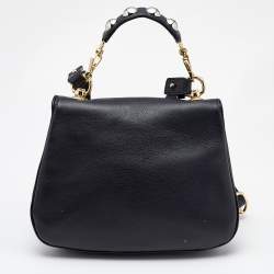 Gucci Black Leather Small Blondie Top Handle Bag