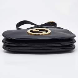 Gucci Black Leather Small Blondie Top Handle Bag