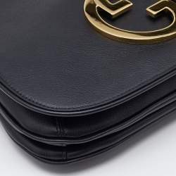 Gucci Black Leather Small Blondie Top Handle Bag