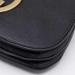 Gucci Black Leather Small Blondie Top Handle Bag