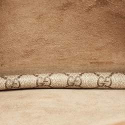 Gucci Beige GG Supreme Canvas and Suede Medium Crystals Embellished Dionysus Shoulder Bag