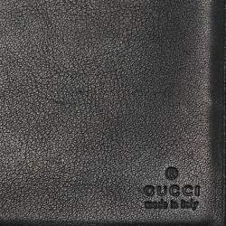 Pre Owned محفظة غوتشي قفل هارت جلد قوتشيشيما سوداء قفل كبير