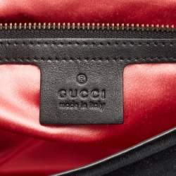 مملوكة مسبقًا Gucci Black Matelasse Velvet Medium Love Pearls GG Marmont Shoulder Bag