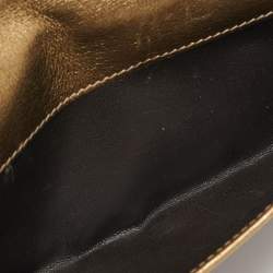 Gucci Gold/Brown GG Fabric and Leather Princy Continental Wallet