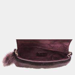 Gucci Dragon Embellished Mink Fur Evening Bag
