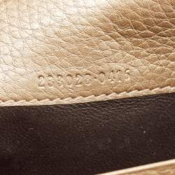 Pre Owned Gucci Beige/Brown GG Canvas and Leather Flap Continental Wallet