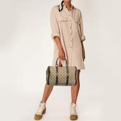 Gucci Beige/Brown GG Canvas and Leather Medium Joy Boston Bag