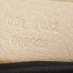 Pre Owned Gucci Ivory Ostrich Leather Jackie O Chain Hobo