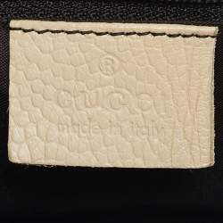 Pre Owned Gucci Ivory Ostrich Leather Jackie O Chain Hobo