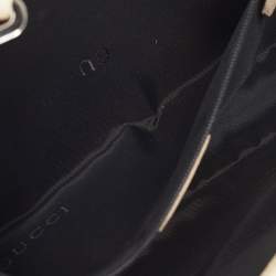 Pre Owned Gucci Ivory Ostrich Leather Jackie O Chain Hobo