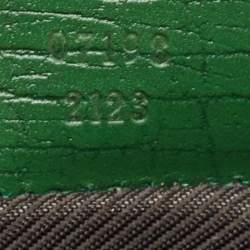 Gucci Beige/Green GG Canvas and Leather Boat Pochette Bag