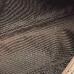 Gucci Beige/Green GG Canvas and Leather Boat Pochette Bag