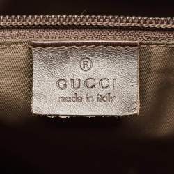 Gucci Beige/Green GG Canvas and Leather Diaper Tote