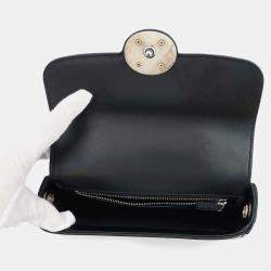 Gucci Black Leather Petit GG Shoulder Bag