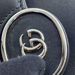 Gucci Black Leather Petit GG Shoulder Bag