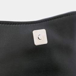 Gucci Black Small Leather Horsebit Chain Satchel Bag