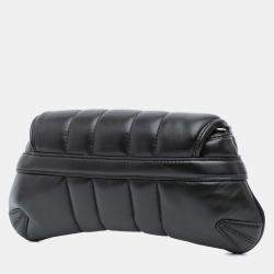 Gucci Black Small Leather Horsebit Chain Satchel Bag
