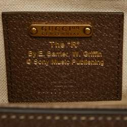 Gucci Multicolour Canvas and Leather Music is Mine Bamboo Flap Top Handle Bag