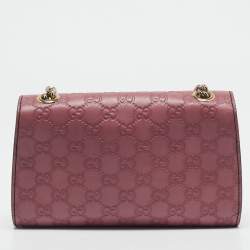 Gucci Pink Guccissima Leather Small Emily Chain Shoulder Bag
