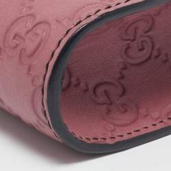 Gucci Pink Guccissima Leather Small Emily Chain Shoulder Bag