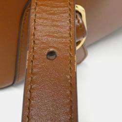 Gucci Brown Leather Bamboo Backpack