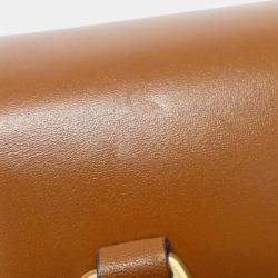 Gucci Brown Leather Bamboo Backpack