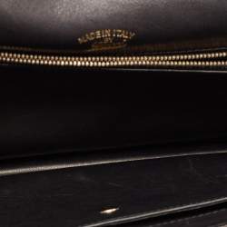 Pre Owned Gucci Black Crocodile Interlocking G Long Clutch