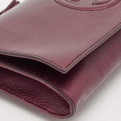 Gucci Metallic Purple Leather Soho Disco Clutch