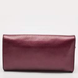 Gucci Metallic Purple Leather Soho Disco Clutch