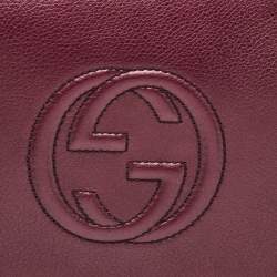 Gucci Metallic Purple Leather Soho Disco Clutch