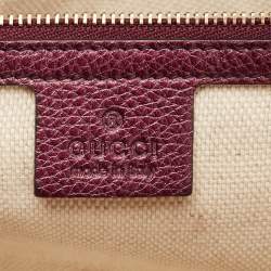 Gucci Metallic Purple Leather Soho Disco Clutch