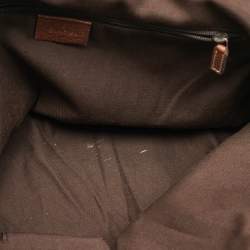Gucci Navy Blue/Brown Monogram Denim and Leather Tote