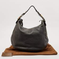 Gucci Dark Grey Leather Medium Pelham Hobo