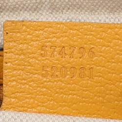 Pre Owned Gucci Yellow GG Supreme Canvas and Leather Ophidia Flora Belt Bag