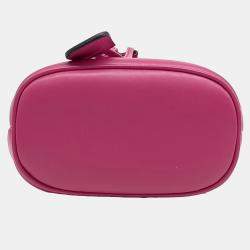 Gucci Pink Leather and Nylon Marmont Matrace Nylon Bucket Bag