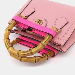 Gucci Pink Leather Diana Tote Bag