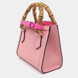 Gucci Pink Leather Diana Tote Bag