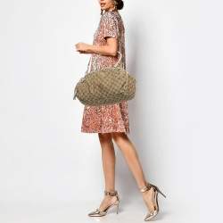 Gucci Beige/Off White GG Canvas and Leather Sukey Boston Bag