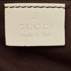 Gucci Beige/Off White GG Canvas and Leather Sukey Boston Bag