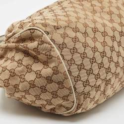 Gucci Beige/Off White GG Canvas and Leather Sukey Boston Bag