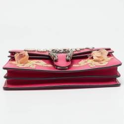 Gucci Pink Leather Small Guccify Pearl Embellished Dionysus Shoulder Bag