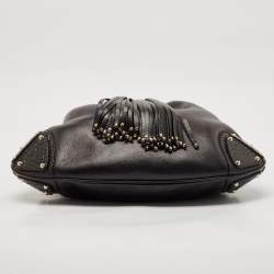 Pre Owned Gucci Black Guccissima Leather Babouska Indy Hobo