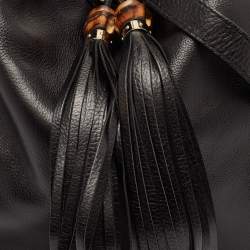 Pre Owned Gucci Black Guccissima Leather Babouska Indy Hobo