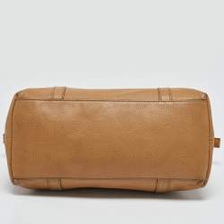 Gucci Choco Tan Leather Interlocking G Charm Satchel