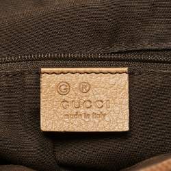Gucci Choco Tan Leather Interlocking G Charm Satchel