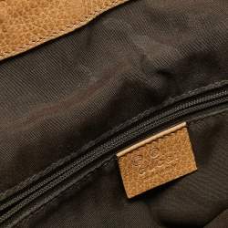 Gucci Choco Tan Leather Interlocking G Charm Satchel