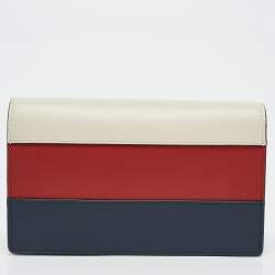 Gucci Tri Color Leather Queen Margaret Wallet on Chain