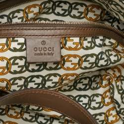 Gucci Beige/Brown Leather and Rabbit Fur 85th Anniversary Handle Bag
