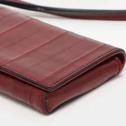 Gucci Burgundy Eel Leather Wristlet Clutch